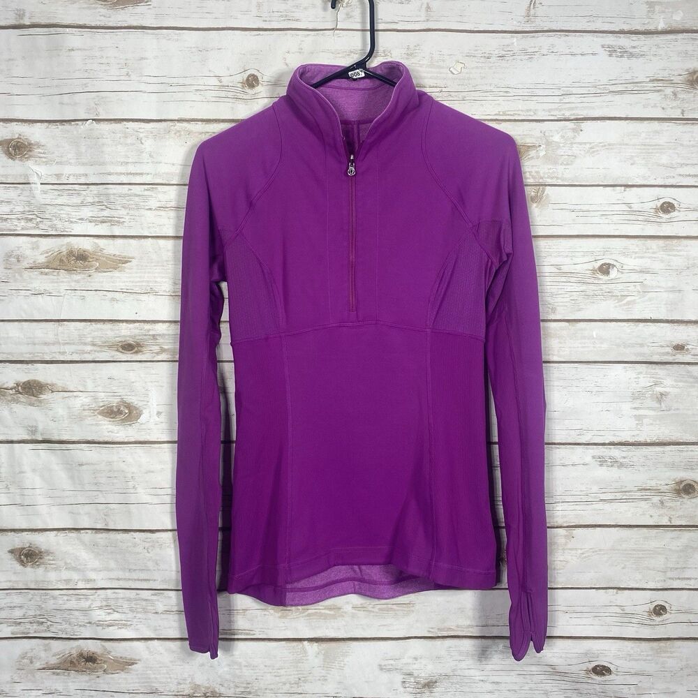 lululemon athletica Purple Quarter-Zip Long Sleeve Top